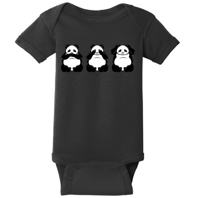 Peek A Boo Panda Baby Bodysuit