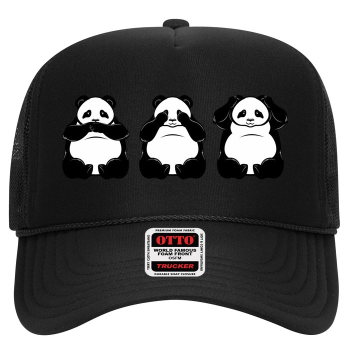 Peek A Boo Panda Trucker Hat