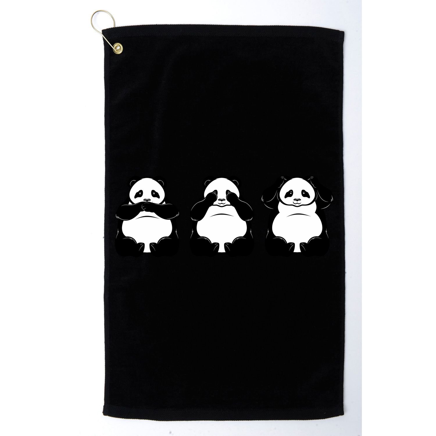 Peek A Boo Panda Golf Towel