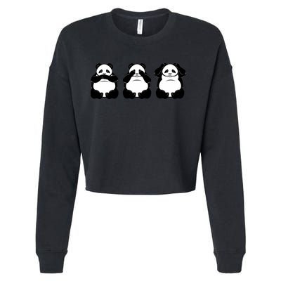Peek A Boo Panda Cropped Pullover Crew