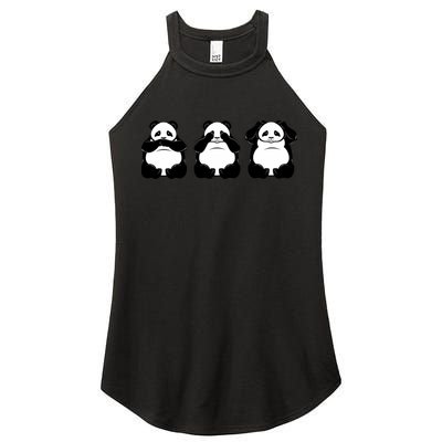 Peek A Boo Panda Women's Perfect Tri Rocker Tank