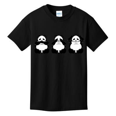 Peek A Boo Panda Kids T-Shirt