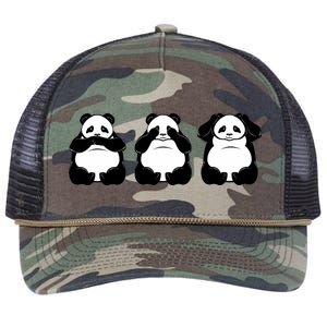 Peek A Boo Panda Retro Rope Trucker Hat Cap