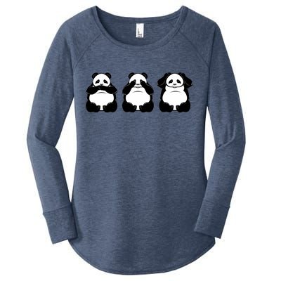 Peek A Boo Panda Women's Perfect Tri Tunic Long Sleeve Shirt