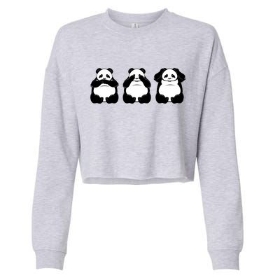 Peek A Boo Panda Cropped Pullover Crew