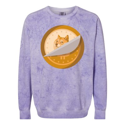 Peeled Off DogeCoin Colorblast Crewneck Sweatshirt