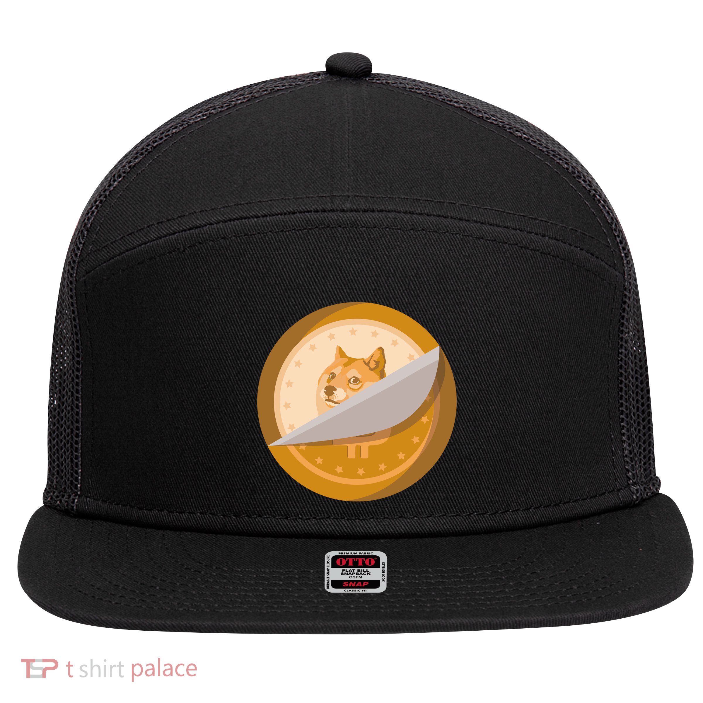 Peeled Off DogeCoin 7 Panel Mesh Trucker Snapback Hat
