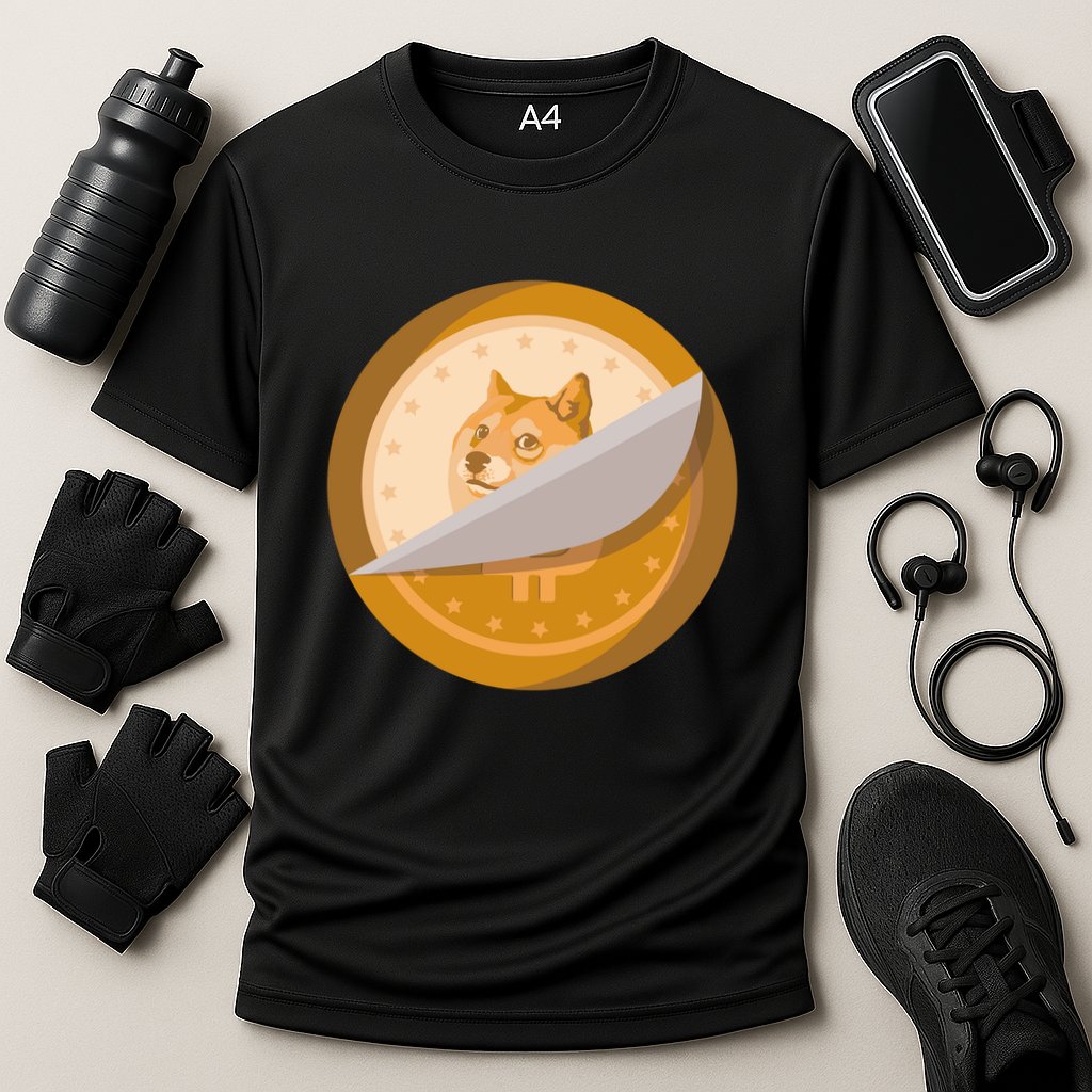 Peeled Off DogeCoin Cooling Performance Crew T-Shirt