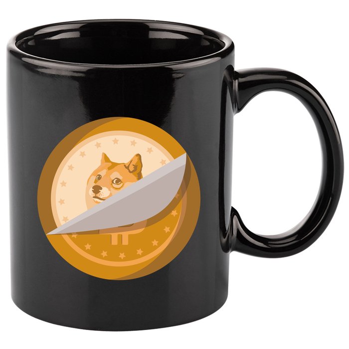 Peeled Off DogeCoin 11oz C Handle Ceramic Mug