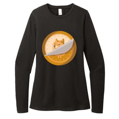 Peeled Off DogeCoin Womens CVC Long Sleeve Shirt