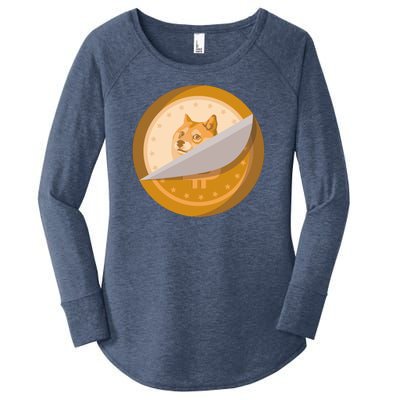 Peeled Off DogeCoin Women's Perfect Tri Tunic Long Sleeve Shirt