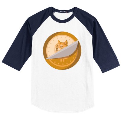 Peeled Off DogeCoin Baseball Sleeve Shirt