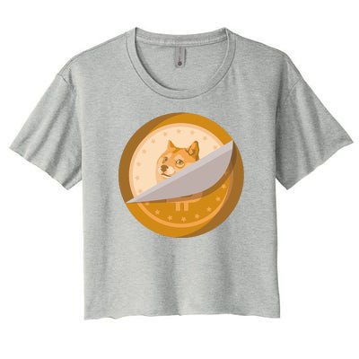 Peeled Off DogeCoin Women's Crop Top Tee