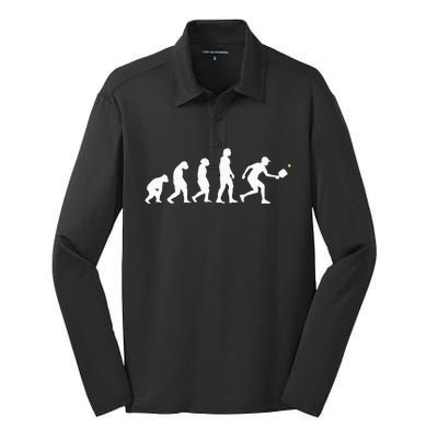 Pickleball Evolution Funny Pickleball Silk Touch Performance Long Sleeve Polo