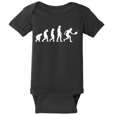 Pickleball Evolution Funny Pickleball Baby Bodysuit