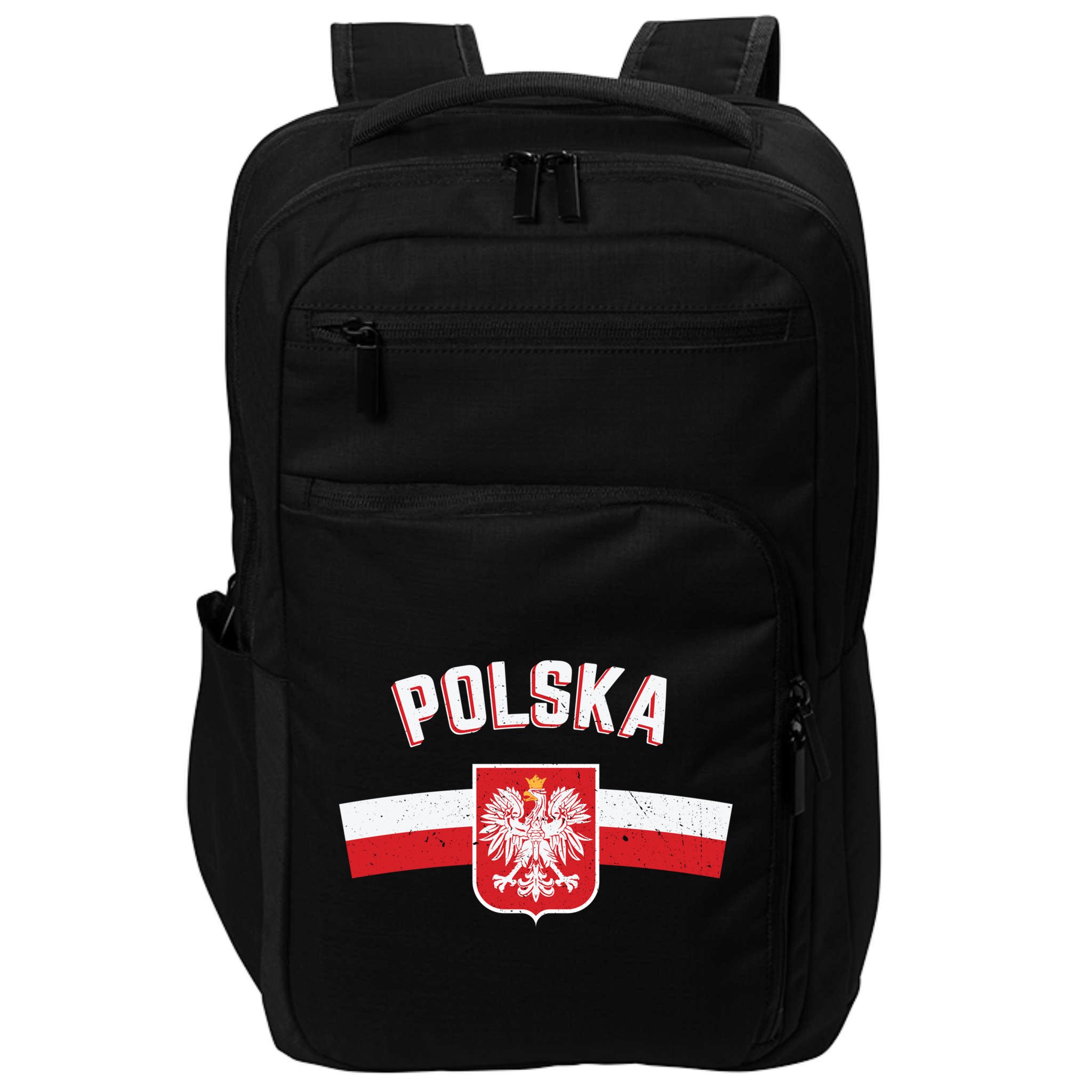 Poland Eagle Flag Gift Proud Polish Men Women Gift Impact Tech Backpack