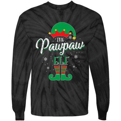 Pawpaw Elf Family Matching Christmas Group Gift Pajama Tie-Dye Long Sleeve Shirt