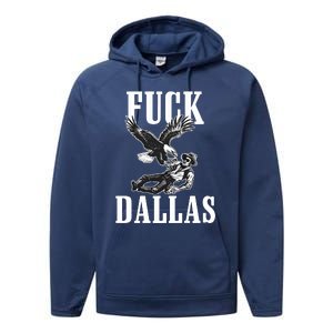 Philadelphia Eagle Football Team Adult Fuck Dallas Performance Fleece Hoodie