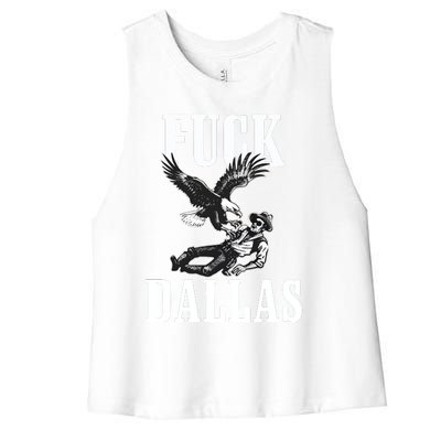 Philadelphia Eagle Football Team Adult Fuck Dallas Women's Racerback Cropped Tank