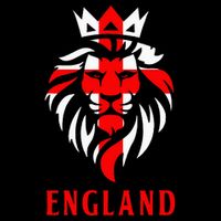 Patriotic England Football Soccer Fan Crown Lion Head Flag Cooling Performance Crew T-Shirt
