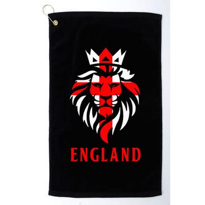 Patriotic England Football Soccer Fan Crown Lion Head Flag Golf Towel