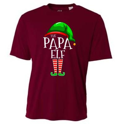 Papa Elf Family Matching Group Christmas Grandpa Cooling Performance Crew T-Shirt