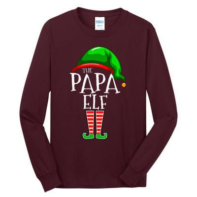 Papa Elf Family Matching Group Christmas Grandpa Tall Long Sleeve T-Shirt