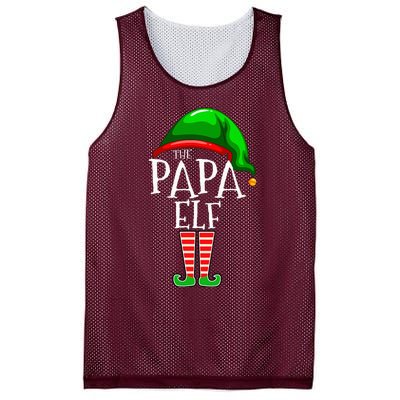 Papa Elf Family Matching Group Christmas Grandpa Mesh Reversible Basketball Jersey Tank