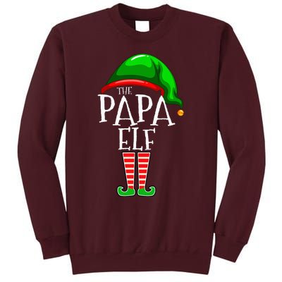 Papa Elf Family Matching Group Christmas Grandpa Tall Sweatshirt