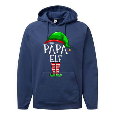 Papa Elf Family Matching Group Christmas Grandpa Performance Fleece Hoodie