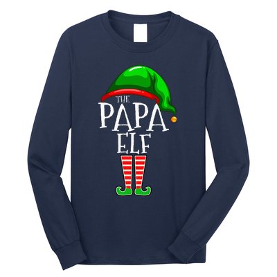 Papa Elf Family Matching Group Christmas Grandpa Long Sleeve Shirt