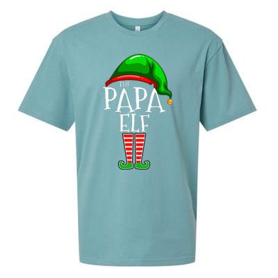 Papa Elf Family Matching Group Christmas Grandpa Sueded Cloud Jersey T-Shirt