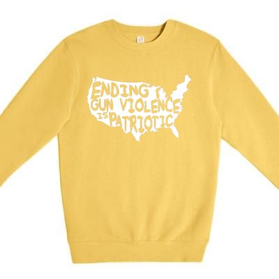 Peace Ending Gun Violence Is Patriotic Awareness Day Premium Crewneck Sweatshirt