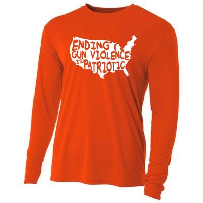 Peace Ending Gun Violence Is Patriotic Awareness Day Cooling Performance Long Sleeve Crew