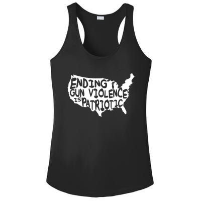 Peace Ending Gun Violence Is Patriotic Awareness Day Ladies PosiCharge Competitor Racerback Tank