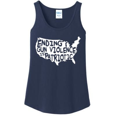 Peace Ending Gun Violence Is Patriotic Awareness Day Ladies Essential Tank