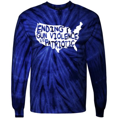 Peace Ending Gun Violence Is Patriotic Awareness Day Tie-Dye Long Sleeve Shirt