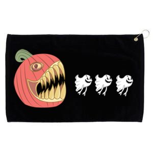 Pumpkin Eating Ghost Funny Halloween Gamer Great Gift Grommeted Golf Towel