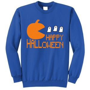 Pumpkin Eating Ghost Funny Halloween Gamer Gift Sweatshirt