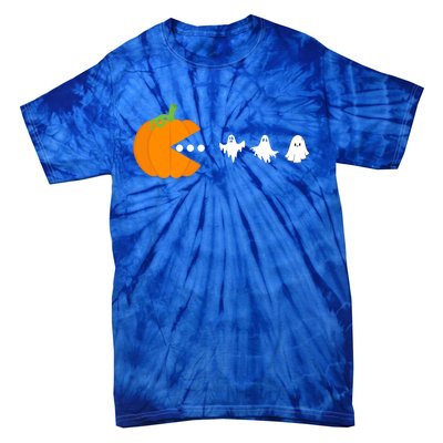 Pumpkin Eating Ghost Gamer Halloween Gaming Great Gift Tie-Dye T-Shirt