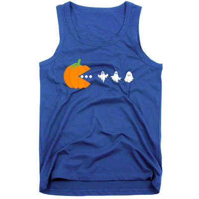 Pumpkin Eating Ghost Gamer Halloween Gaming Great Gift Tank Top