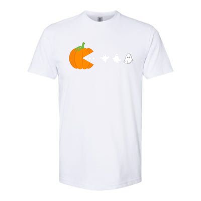 Pumpkin Eating Ghost Gamer Halloween Gaming Great Gift Softstyle CVC T-Shirt