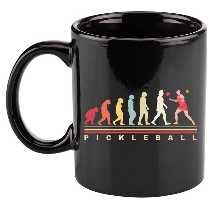 Pickleball Evolution Gift 11oz C Handle Ceramic Mug