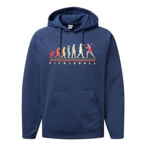 Pickleball Evolution Gift Performance Fleece Hoodie