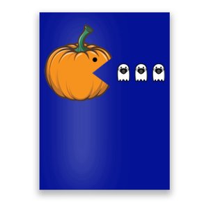 Pumpkin Eating Ghosts Mask For Halloween Gift Poster