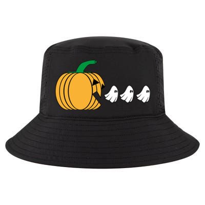 Pumpkin Eating Ghost Gamer Funny Halloween Gift Cool Comfort Performance Bucket Hat