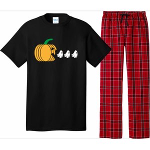 Pumpkin Eating Ghost Gamer Funny Halloween Gift Pajama Set