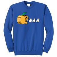 Pumpkin Eating Ghost Gamer Funny Halloween Gift Sweatshirt