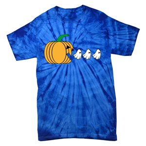 Pumpkin Eating Ghost Gamer Funny Halloween Gift Tie-Dye T-Shirt