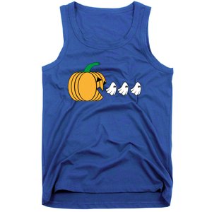 Pumpkin Eating Ghost Gamer Funny Halloween Gift Tank Top